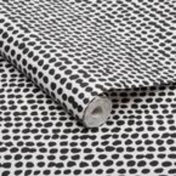 NEW Graham & Brown Dots Black White Wallpaper Polka Dot 104533 - Picture 4 of 7